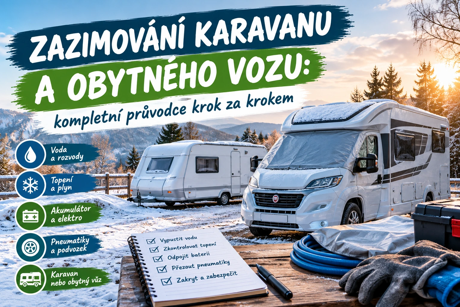 Zazimování karavanu a obytného vozu: kompletní průvodce krok za krokem