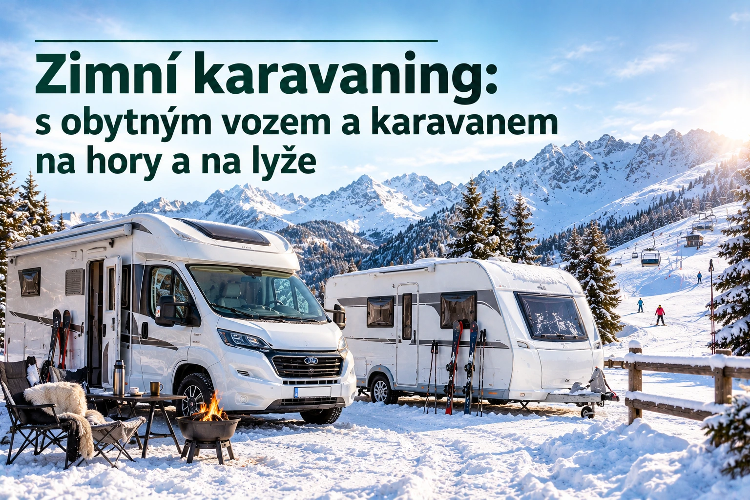 Zimní karavaning: s obytným vozem a karavanem na hory a na lyže
