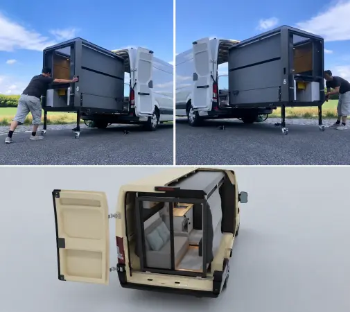 Prémiová vyjímatelná camper vestavba pro dodávky L2H2 - fotografie 5